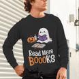 Halloween Teacher Women Cute Reading Ghost Read More Books Unisex Long Sleeve T-Shirt Halloween Teacher Women Cute Reading Ghost Read More Books Unisex Long Sleeve T-Shirt