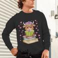 Highland Cow Reading Book Floral Bookworm Unisex Long Sleeve T-Shirt Highland Cow Reading Book Floral Bookworm Unisex Long Sleeve T-Shirt