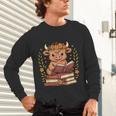 Highland Cow Reading Book Graphic Cow With Book Floral Unisex Long Sleeve T-Shirt Highland Cow Reading Book Graphic Cow With Book Floral Unisex Long Sleeve T-Shirt