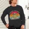 Howdy Reader Frog Reading Book Vintage Unisex Long Sleeve T-Shirt