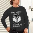 I’m Not Reading I’m Judging You Silently Fun Cat Book Lover Unisex Long Sleeve T-Shirt