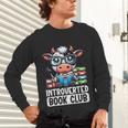 Introverted Book Club Reading Lover Cow Unisex Long Sleeve T-Shirt