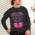 Just A Girl Who Loves Books Butterflies Reading Unisex Long Sleeve T-Shirt