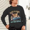Just a Girl Who Loves Cats And Books Kitties Pet Art Lover Unisex Long Sleeve T-Shirt