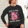 Just A Girl Who Loves Dragons And Books Dragon Reading Lover Unisex Long Sleeve T-Shirt