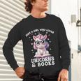 Just a Girl Who Loves Unicorns & Books Bookish Unicorn Love Unisex Long Sleeve T-Shirt Just a Girl Who Loves Unicorns & Books Bookish Unicorn Love Unisex Long Sleeve T-Shirt