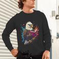 Kawaii Eagle Reads Book Reading Library Book Bookworm Unisex Long Sleeve T-Shirt
