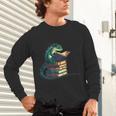 Lizard Reading Book Librarian Bookworm Reader Read Unisex Long Sleeve T-Shirt