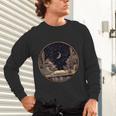 Moon Book Bookshelf Library Coffee Cup Star Stars Pattern Unisex Long Sleeve T-Shirt Moon Book Bookshelf Library Coffee Cup Star Stars Pattern Unisex Long Sleeve T-Shirt