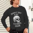 Morally Grey Is My Favorite Color Bookish Skull Unisex Long Sleeve T-Shirt Morally Grey Is My Favorite Color Bookish Skull Unisex Long Sleeve T-Shirt