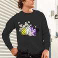 Non-Binary Book Lover Nonbinary Daisy LGBT Reading Pride Unisex Long Sleeve T-Shirt