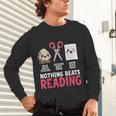 Nothing Beats Reading Rock Paper Scissors Book Lover Library Unisex Long Sleeve T-Shirt