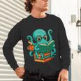 Octopus Reading Book Reading Bookworm Reader Unisex Long Sleeve T-Shirt Octopus Reading Book Reading Bookworm Reader Unisex Long Sleeve T-Shirt