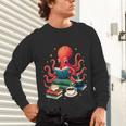 Octopus Reading Books Tea Coffee Unisex Long Sleeve T-Shirt