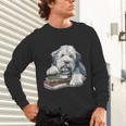 Old English Sheepdog Books Reading Dog Breed Graphic Unisex Long Sleeve T-Shirt