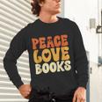 Peace Love Books Men Women Unisex Long Sleeve T-Shirt