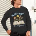 Plot Twist I'm Pregnant Literary Pregnancy Announcement Book Unisex Long Sleeve T-Shirt