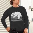 Polar Bear Reading Book Pajama Sleep Unisex Long Sleeve T-Shirt