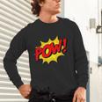 POW -Adults Kids Comic Book Cartoon Pop Art Novelty Sarcastic Unisex Long Sleeve T-Shirt