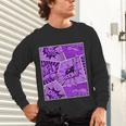 Purple Comic Book Purple Color Graphic Unisex Long Sleeve T-Shirt