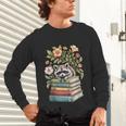 Raccoon Books Reading Flowers Unisex Long Sleeve T-Shirt Raccoon Books Reading Flowers Unisex Long Sleeve T-Shirt