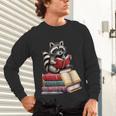 Raccoon Reading Books Matching Bookworm Readers Librarian Unisex Long Sleeve T-Shirt Raccoon Reading Books Matching Bookworm Readers Librarian Unisex Long Sleeve T-Shirt