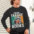 Raccoon Smutty Book Lover Spicy Romance Novels Women's Unisex Long Sleeve T-Shirt