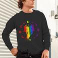 Rainbow Book With Stars And Moon Phases Gay Pride LGBT Unisex Long Sleeve T-Shirt