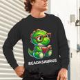 Readasaurus Reading Dinosaur Book Reader Bookworm Unisex Long Sleeve T-Shirt Readasaurus Reading Dinosaur Book Reader Bookworm Unisex Long Sleeve T-Shirt