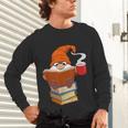 Reading Lover Book Graphic Gnome Unisex Long Sleeve T-Shirt