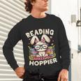 Reading Makes You Hoppier Bunny Book Fans Toddler Kid Unisex Long Sleeve T-Shirt