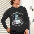 Reading Snowman So Many Books Christmas Books Readers Unisex Long Sleeve T-Shirt