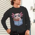 Readsalotl Axolotl Reading Book Lover Reading Pocket Axolotl Unisex Long Sleeve T-Shirt