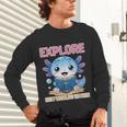 Readsolotl Kawaii Axolotl Book Lover Reading Unisex Long Sleeve T-Shirt