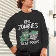 Real Zombies Read Books Zombie Unisex Long Sleeve T-Shirt Real Zombies Read Books Zombie Unisex Long Sleeve T-Shirt