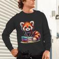 Red Panda Books Lover Reading Bookworm Unisex Long Sleeve T-Shirt