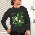 Retro Book Lucky Reading Teacher St Patrick's Day -Adults Small Cotton Blend Polyester Blend Short Sleeve Unisex Long Sleeve T-Shirt
