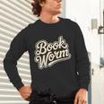 Retro Book Worm Reading For Book Lovers Unisex Long Sleeve T-Shirt