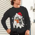 Retro Ghost Reading Book With Cat Bookish Club Christmas Men Women Kids Unisex Long Sleeve T-Shirt Retro Ghost Reading Book With Cat Bookish Club Christmas Men Women Kids Unisex Long Sleeve T-Shirt