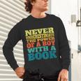 Retro Never Underestimate The Power Of a Boy With a Book Unisex Long Sleeve T-Shirt Retro Never Underestimate The Power Of a Boy With a Book Unisex Long Sleeve T-Shirt