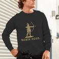 Robin Hood The Archer Book Cover Illustration In Gold Unisex Long Sleeve T-Shirt Robin Hood The Archer Book Cover Illustration In Gold Unisex Long Sleeve T-Shirt