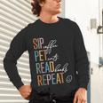 Sip Coffee Pet Cats Read Books Repeat Book Cat Lover Unisex Long Sleeve T-Shirt Sip Coffee Pet Cats Read Books Repeat Book Cat Lover Unisex Long Sleeve T-Shirt