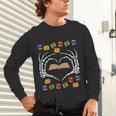 Skeleton Heart Read Reading Book Librarian Halloween Women Unisex Long Sleeve T-Shirt