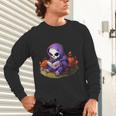 Spooky Grim Reaper Reading A Book Cute Creepy Halloween Unisex Long Sleeve T-Shirt Spooky Grim Reaper Reading A Book Cute Creepy Halloween Unisex Long Sleeve T-Shirt