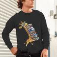 Teacher Shirt Giraffe Holding Books Bookworm Librarian Unisex Long Sleeve T-Shirt Teacher Shirt Giraffe Holding Books Bookworm Librarian Unisex Long Sleeve T-Shirt