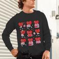 Valentines Day Librarian Heart Reading Book Women Men Kids Unisex Long Sleeve T-Shirt
