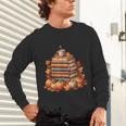 Vintage Autumn Books Pumpkin Coffee Book Lover Reading Unisex Long Sleeve T-Shirt