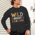 Wild About Reading Animal Bookworm Library Book Lover Reader Unisex Long Sleeve T-Shirt