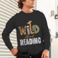 Wild About Reading Books Animal Theme Bookworm Library Day Unisex Long Sleeve T-Shirt Wild About Reading Books Animal Theme Bookworm Library Day Unisex Long Sleeve T-Shirt
