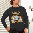Wild About Reading Cute Animal Book Lover Kids Unisex Long Sleeve T-Shirt Wild About Reading Cute Animal Book Lover Kids Unisex Long Sleeve T-Shirt